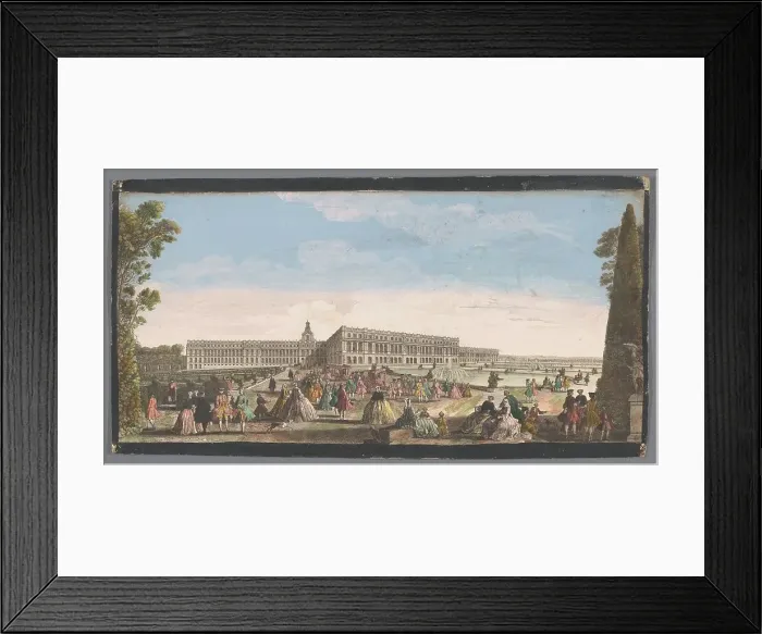 Framed Print : View of the Palace of Versailles seen from the garden, 1700-1799. Creator: Unknown Framed Print : View of the Palace of Versailles seen from the garden, 1700-1799. Creator: Unknown
