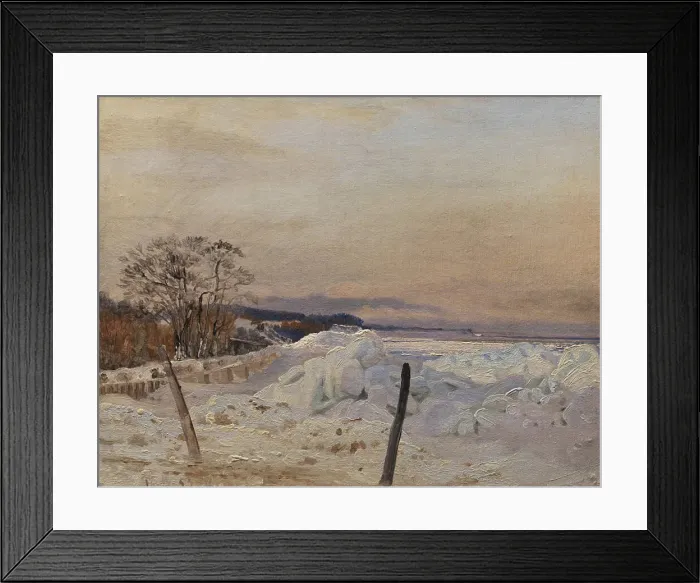 Framed Print : Ice Pack near Taarbæk, North of Copenhagen, 1853. Creator: Vilhelm Kyhn Framed Print : Ice Pack near Taarbæk, North of Copenhagen, 1853. Creator: Vilhelm Kyhn