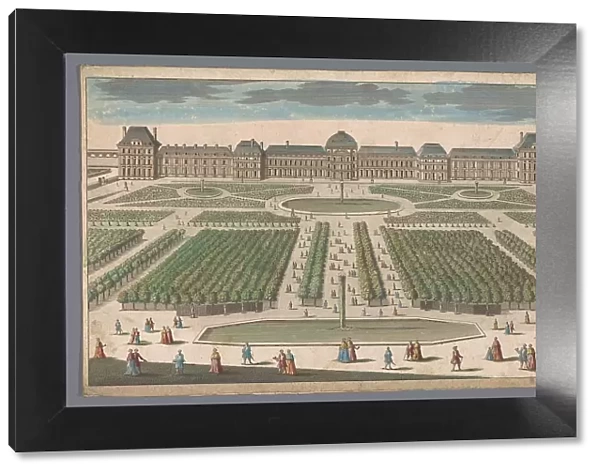 View of the Palais des Tuileries in Paris seen from the Jardin des Tuileries, 1700-1799. Creator: Unknown