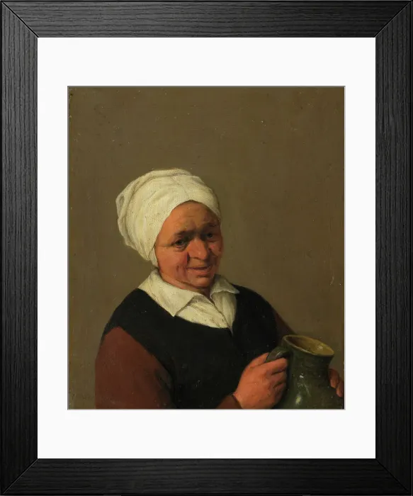 Framed Print : Bust of an Old Peasant Woman Holding a Jug, after 1643. Creator: Unknown Framed Print : Bust of an Old Peasant Woman Holding a Jug, after 1643. Creator: Unknown