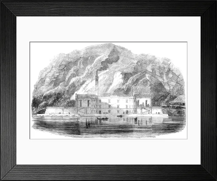 Framed Print : New Aqueduct at Trieste - the Machine Rooms, 1856. Creator: Edmund Evans Framed Print : New Aqueduct at Trieste - the Machine Rooms, 1856. Creator: Edmund Evans