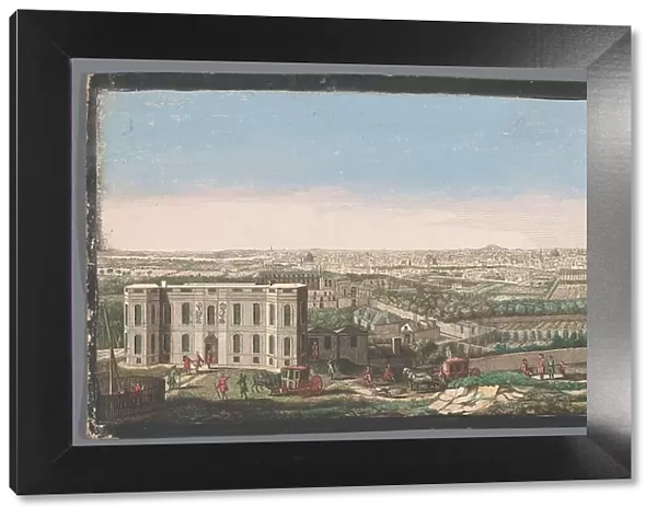 View of the city of Paris seen from the observatory, 1700-1799. Creators: Anon, Jacques Rigaud