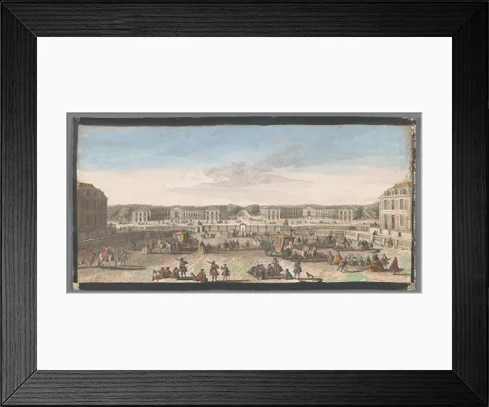 Framed Print : View of the Palace of Versailles, 1700-1799. Creators: Anon, Jacques Rigaud Framed Print : View of the Palace of Versailles, 1700-1799. Creators: Anon, Jacques Rigaud