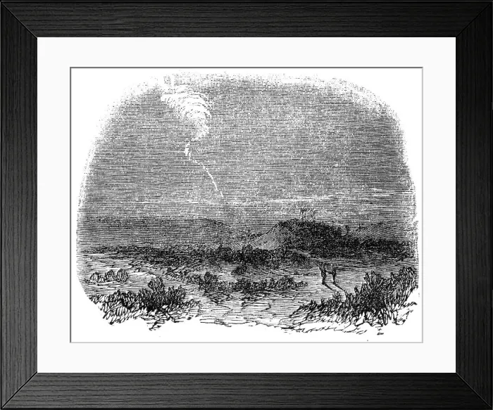 Framed Print : The Meteor, as seen near Corfe Castle, Wareham, Dorset, 1856. Creator: Unknown Framed Print : The Meteor, as seen near Corfe Castle, Wareham, Dorset, 1856. Creator: Unknown