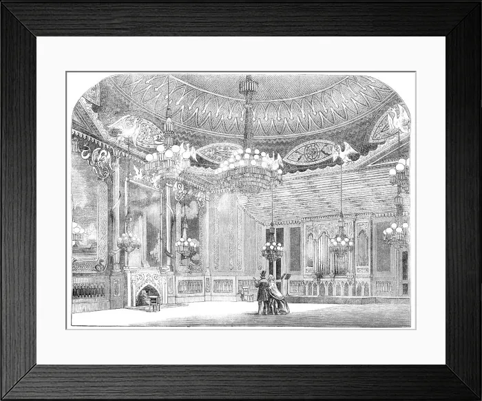 Framed Print : The Music-Room, in the Pavilion, Brighton, 1856. Creator: Unknown Framed Print : The Music-Room, in the Pavilion, Brighton, 1856. Creator: Unknown