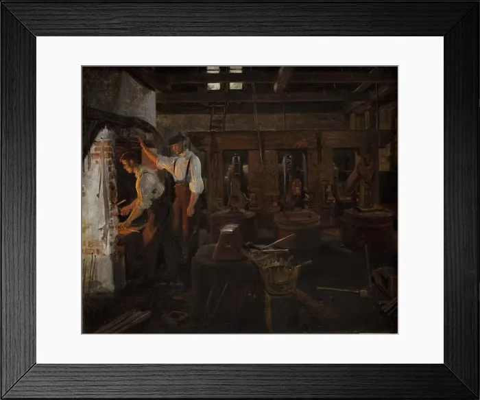 Framed Print : Interior of the old workshop at Hellebæk, 1859. Creator: Constantin Hansen Framed Print : Interior of the old workshop at Hellebæk, 1859. Creator: Constantin Hansen