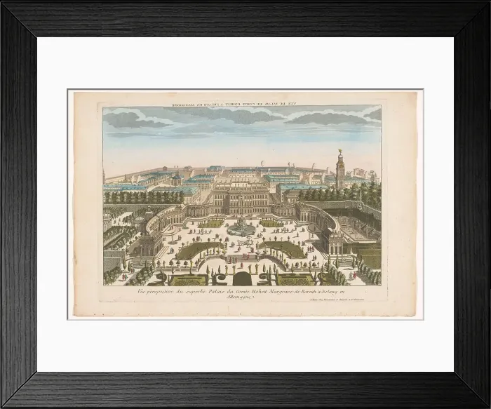 Framed Print : View of the palace of the Margrave of Bayreuth at Erlang, 1700-1799. Creator: Unknown Framed Print : View of the palace of the Margrave of Bayreuth at Erlang, 1700-1799. Creator: Unknown