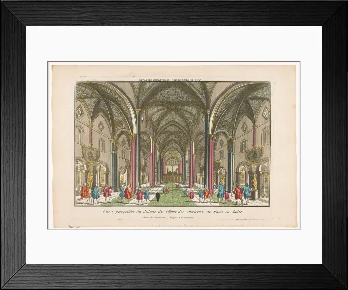 Framed Print : View of the interior of the Certosa di Pavia, 1700-1799. Creator: Unknown Framed Print : View of the interior of the Certosa di Pavia, 1700-1799. Creator: Unknown