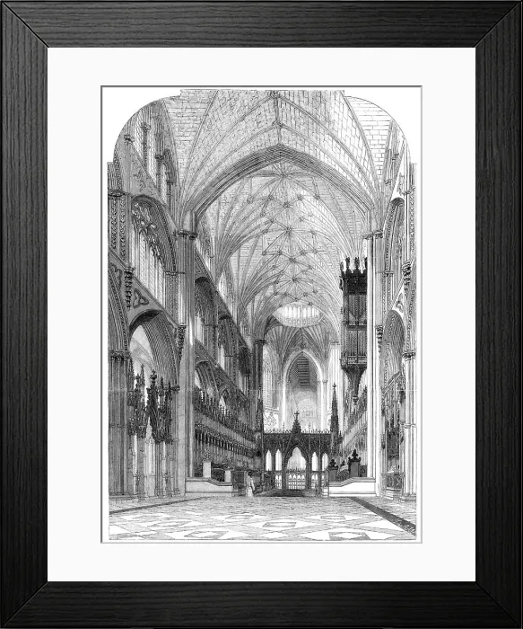 Framed Print : Ely Cathedral Restored - the Choir, 1856. Creator: J. & A.W.. Ely Cathedral Restored - the Choir, 1856. Creator: J. & A.W Framed Print : Ely Cathedral Restored - the Choir, 1856. Creator: J. & A.W.. Ely Cathedral Restored - the Choir, 1856. Creator: J. & A.W