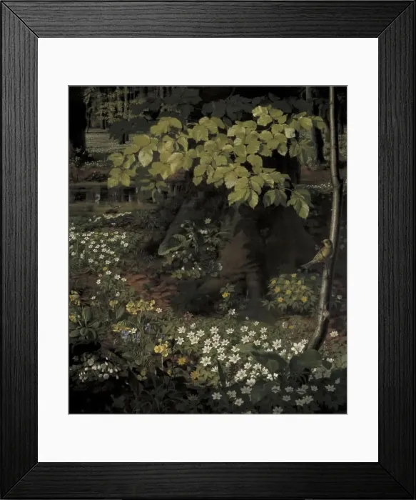 Framed Print : Spring in Charlottenlund Forest, 1862. Creator: Otto Didrik Ottesen