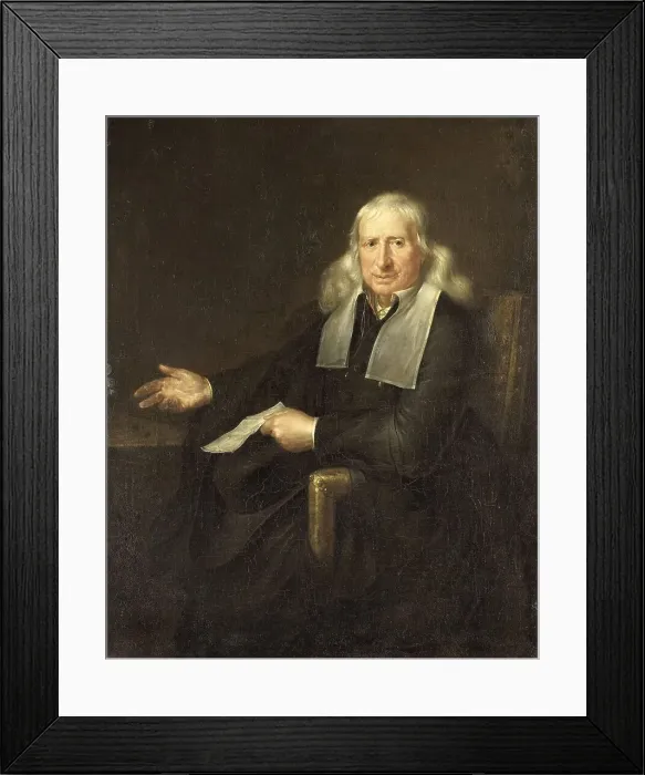 Framed Print : Portrait of Jan van Lennep the Elder (1634-1711). Amsterdam Merchant in Silk, Gold and Silver Cloth Creator: Anon Framed Print : Portrait of Jan van Lennep the Elder (1634-1711). Amsterdam Merchant in Silk, Gold and Silver Cloth Creator: Anon