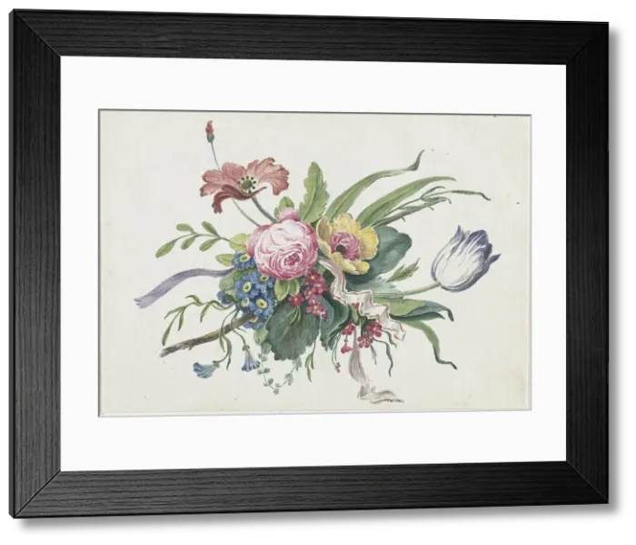 Framed Print : Flower arrangement, 1809. Creator: Catharina Wilhelmina Schweickhardt Framed Print : Flower arrangement, 1809. Creator: Catharina Wilhelmina Schweickhardt