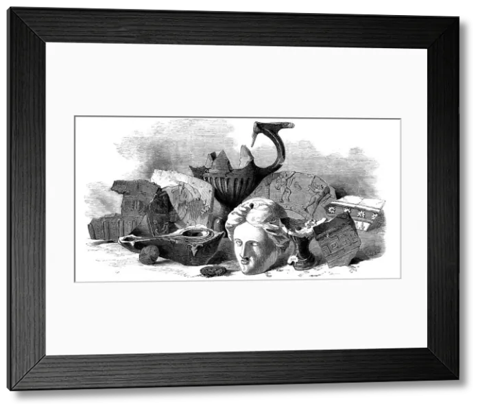 Framed Print : Antiquities found near Head-Quarters, before Sebastopol, 1856. Creator: Edward Alfred Goodall Framed Print : Antiquities found near Head-Quarters, before Sebastopol, 1856. Creator: Edward Alfred Goodall