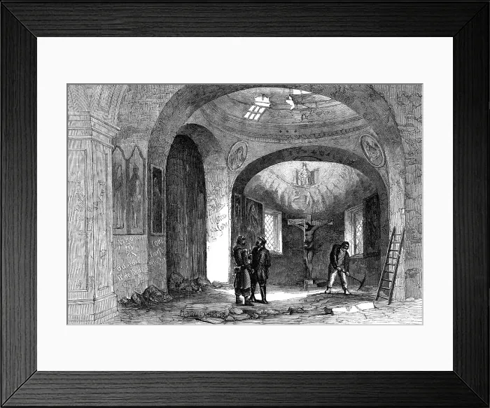 Framed Print : Church of St. Vladimir, in a Russian cemetery, French extreme left, 1856. Creator: Edward Alfred Goodall Framed Print : Church of St. Vladimir, in a Russian cemetery, French extreme left, 1856. Creator: Edward Alfred Goodall
