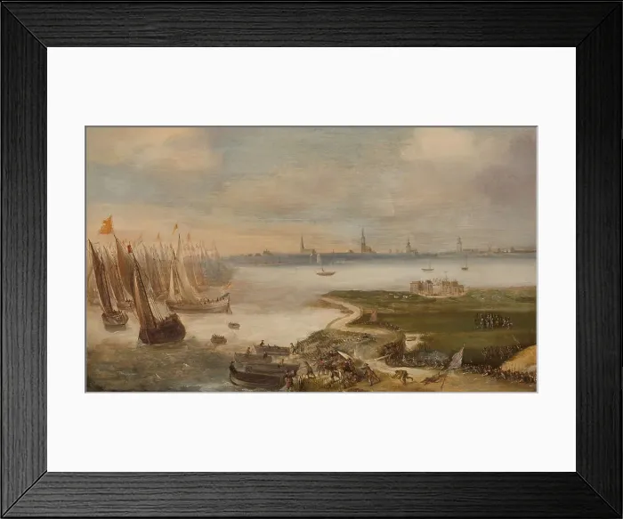 Framed Print : The Dutch Defeat at the Blokkersdijk, near Antwerp, 1605, c.1610-c.1615. Creator: Anon Framed Print : The Dutch Defeat at the Blokkersdijk, near Antwerp, 1605, c.1610-c.1615. Creator: Anon