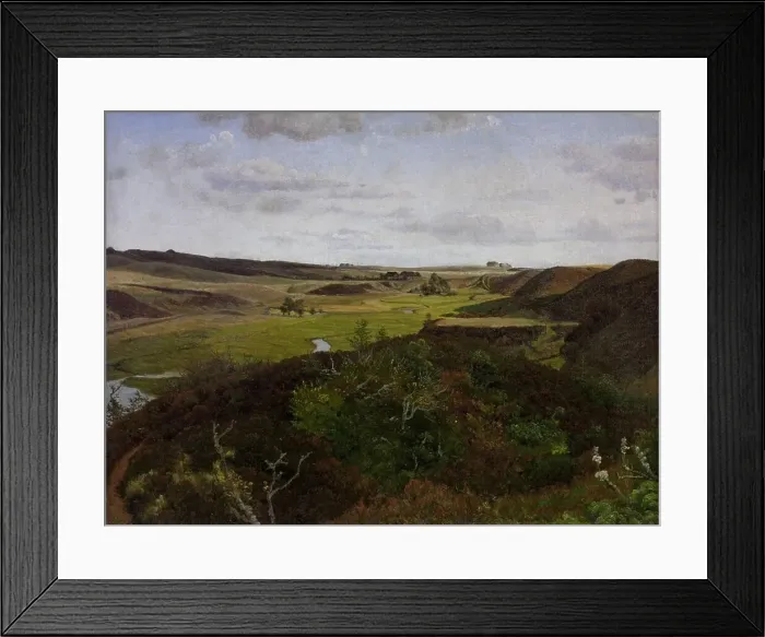 Framed Print : Dollerup Hills near Hald, 1869. Creator: Vilhelm Kyhn