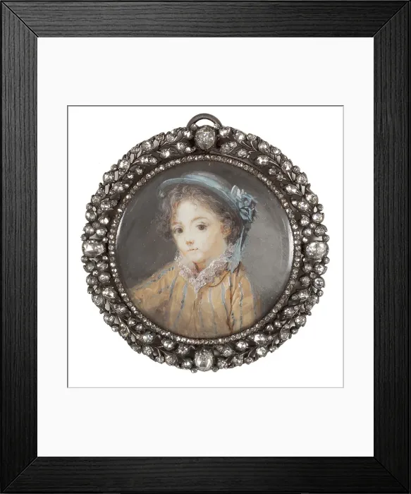 Framed Print : Portrait of a boy, unknown date. Creator: Marie-Anne Fragonard Framed Print : Portrait of a boy, unknown date. Creator: Marie-Anne Fragonard
