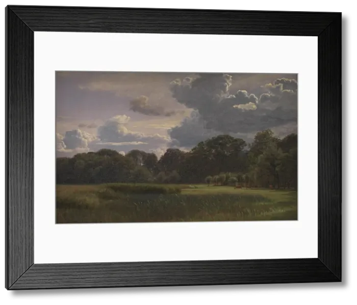 Framed Print : Moving thundershowers over Nyso Have and Fribedet, 1870. Creator: Peter Christian Thamsen Skovgaard Framed Print : Moving thundershowers over Nyso Have and Fribedet, 1870. Creator: Peter Christian Thamsen Skovgaard