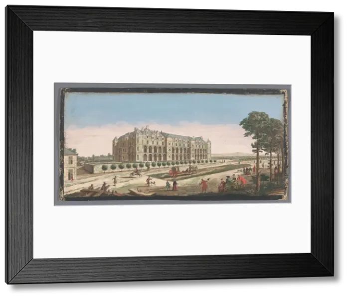 Framed Print : View of the Château de Madrid in Paris, 1700-1799. Creators: Anon, Jacques Rigaud Framed Print : View of the Château de Madrid in Paris, 1700-1799. Creators: Anon, Jacques Rigaud