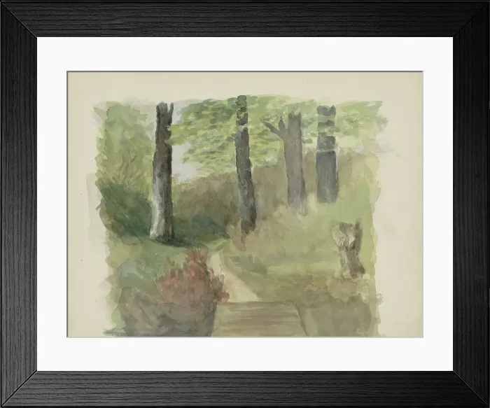 Framed Print : Forest path, c.1895-c.1896. Creator: Christiaan Huidekoper Framed Print : Forest path, c.1895-c.1896. Creator: Christiaan Huidekoper