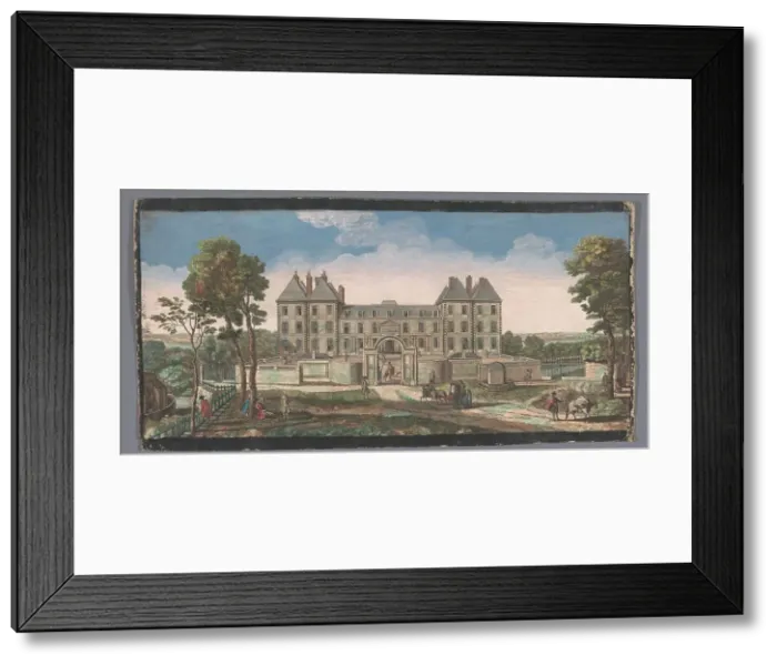 Framed Print : View of the Château de Saint-Maur, 1700-1799. Creators: Anon, Jacques Rigaud Framed Print : View of the Château de Saint-Maur, 1700-1799. Creators: Anon, Jacques Rigaud