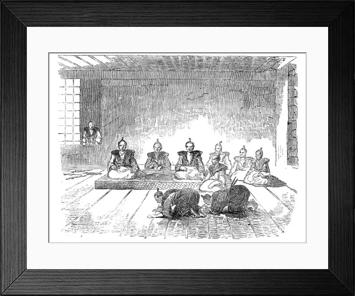 Framed Print : Omedsk and Obungo, at Nagasaki, 1856. Creator: Unknown Framed Print : Omedsk and Obungo, at Nagasaki, 1856. Creator: Unknown