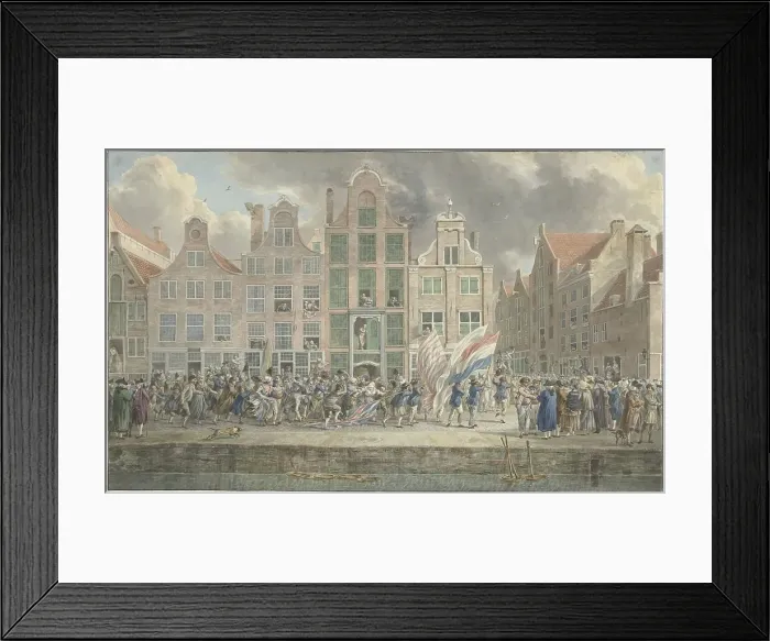 Framed Print : Anti-English demonstration in Rotterdam, March 2, 1781, 1781. Creator: Dirk Langendijk Framed Print : Anti-English demonstration in Rotterdam, March 2, 1781, 1781. Creator: Dirk Langendijk