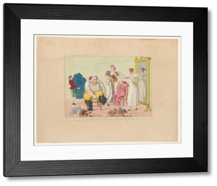Framed Print : Preparation for visits on New Year's Day, c.1813-c.1815. Creators: Anon, Chez Basset Framed Print : Preparation for visits on New Year's Day, c.1813-c.1815. Creators: Anon, Chez Basset