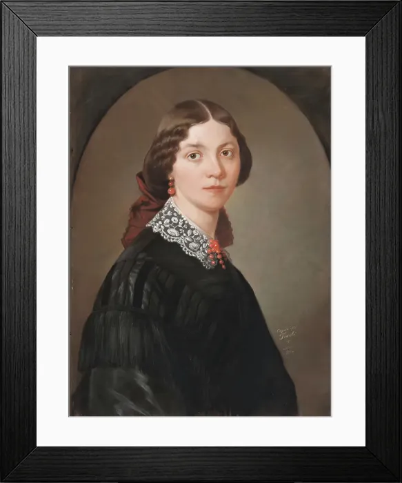 Framed Print : Charlotta Lotten Lindblad (1829-1912), pianist, piano teacher, member of the Royal Academy, 1866. Creator: Maria Rohl. Charlotta Lotten Lindblad (1829-1912), pianist, piano teacher, member of the Royal Academy, 1866 Framed Print : Charlotta Lotten Lindblad (1829-1912), pianist, piano teacher, member of the Royal Academy, 1866. Creator: Maria Rohl. Charlotta Lotten Lindblad (1829-1912), pianist, piano teacher, member of the Royal Academy, 1866