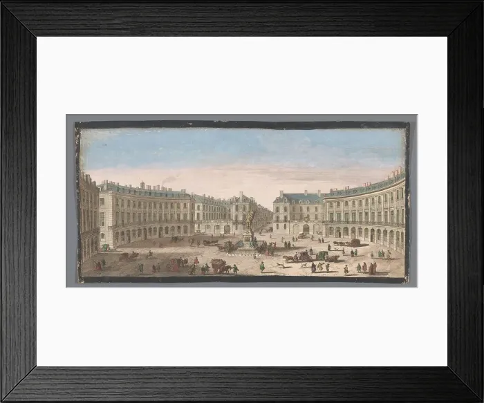 Framed Print : View of the Place des Victoires in Paris, 1700-1799. Creators: Anon, Jacques Rigaud Framed Print : View of the Place des Victoires in Paris, 1700-1799. Creators: Anon, Jacques Rigaud