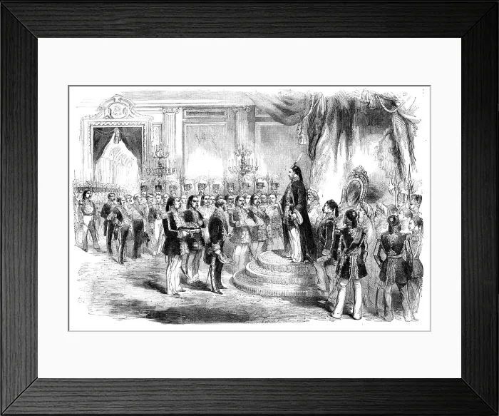 Framed Print : Presentation of the Grand Cordon of the Legion of Honour to the Sultan, at Constantinople, 1856. Creator: Unknown