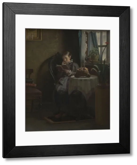 Framed Print : The Artist's Wife Reading, 1881. Creator: Michael Peter Ancher Framed Print : The Artist's Wife Reading, 1881. Creator: Michael Peter Ancher