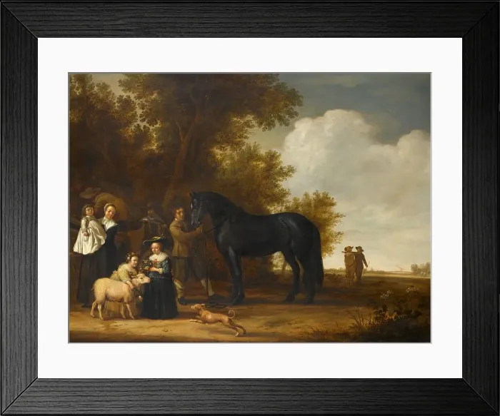 Framed Print : Group Portrait in a Landscape, c.1638-c.1640. Creator: Anon Framed Print : Group Portrait in a Landscape, c.1638-c.1640. Creator: Anon
