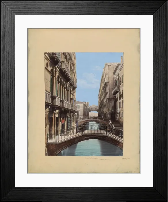 Framed Print : Bridge of Sighs and Palazzo Ducale in Venice, 1850-1876. Creator: Anon Framed Print : Bridge of Sighs and Palazzo Ducale in Venice, 1850-1876. Creator: Anon