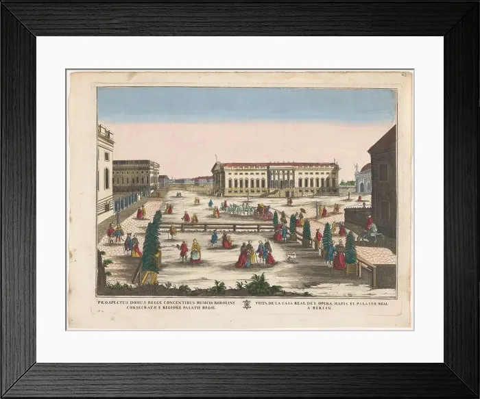 Framed Print : View of the Opernhaus in Berlin, 1700-1799. Creator: Remondini family Framed Print : View of the Opernhaus in Berlin, 1700-1799. Creator: Remondini family