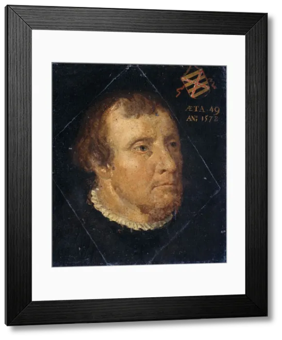 Framed Print : Portrait of Willem Ploos van Amstel, Bailiff of Loosdrecht, 1578. Creator: Anon Framed Print : Portrait of Willem Ploos van Amstel, Bailiff of Loosdrecht, 1578. Creator: Anon