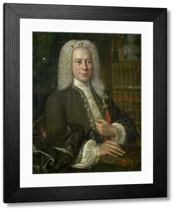 Framed Print : Portrait of an Historian, c.1730. Creator: Anon Framed Print : Portrait of an Historian, c.1730. Creator: Anon