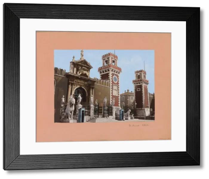 Framed Print : Entry gate of the Arsenal in Venice, 1850-1876. Creator: Anon Framed Print : Entry gate of the Arsenal in Venice, 1850-1876. Creator: Anon
