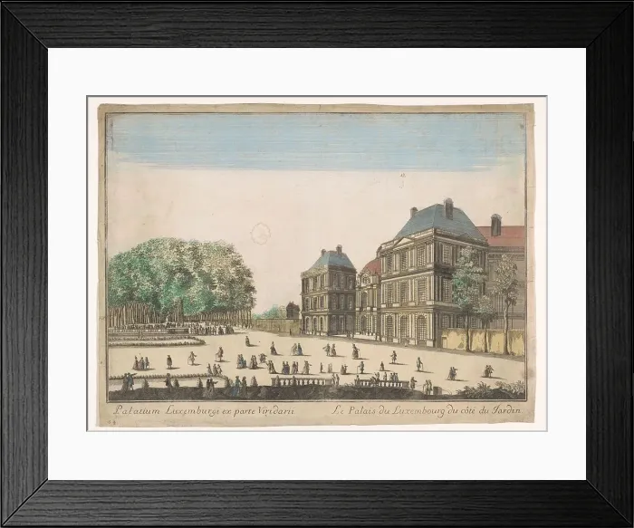 Framed Print : View of the Palais du Luxembourg in Paris seen from the garden, 1700-1799. Creator: Unknown Framed Print : View of the Palais du Luxembourg in Paris seen from the garden, 1700-1799. Creator: Unknown