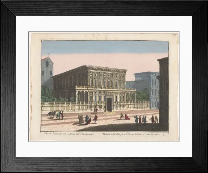 Framed Print : View of the Palazzo Doria-Tursi in Genoa, 1700-1799. Creator: Unknown Framed Print : View of the Palazzo Doria-Tursi in Genoa, 1700-1799. Creator: Unknown