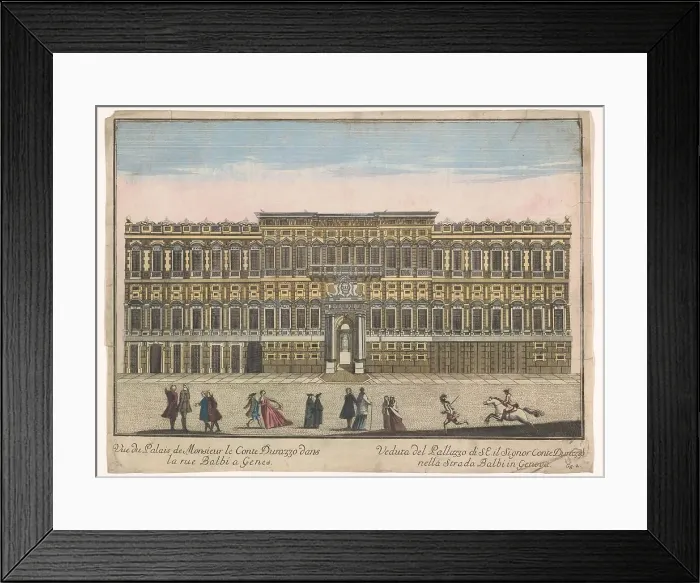 Framed Print : View of the Palazzo Negrone in Genoa, 1700-1799. Creator: Unknown Framed Print : View of the Palazzo Negrone in Genoa, 1700-1799. Creator: Unknown