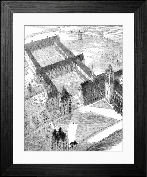 Framed Print : St. Mary and St. Nicholas College, Lancing, Sussex, 1856. Creator: Unknown Framed Print : St. Mary and St. Nicholas College, Lancing, Sussex, 1856. Creator: Unknown