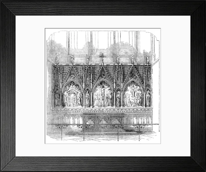 Framed Print : Reredos in the Restored Church of Bedminster, 1856. Creator: Unknown Framed Print : Reredos in the Restored Church of Bedminster, 1856. Creator: Unknown