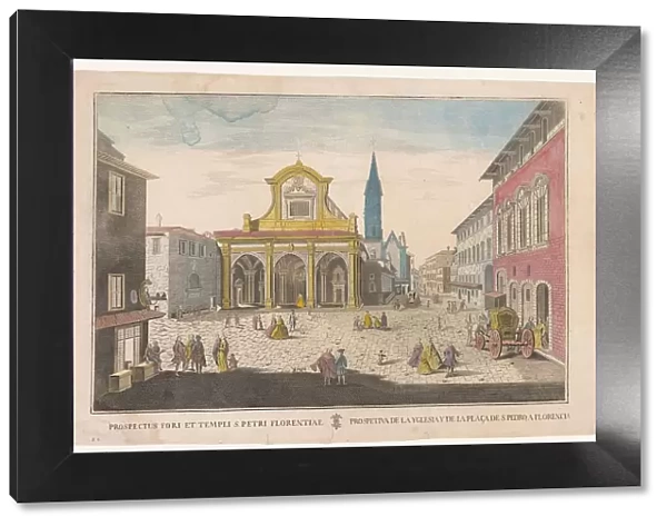 View of a square in Florence, 1700-1799. Creator: Unknown