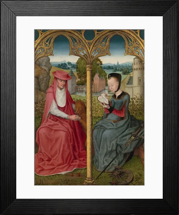 Framed Print : St Jerome and St Catherine of Alexandria, c.1480-c.1490. Creator: Anon Framed Print : St Jerome and St Catherine of Alexandria, c.1480-c.1490. Creator: Anon