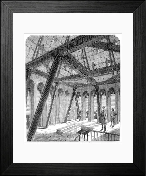 Framed Print : Belfry in the Clock Tower of the New Houses of Parliament, 1857. Creator: Unknown Framed Print : Belfry in the Clock Tower of the New Houses of Parliament, 1857. Creator: Unknown
