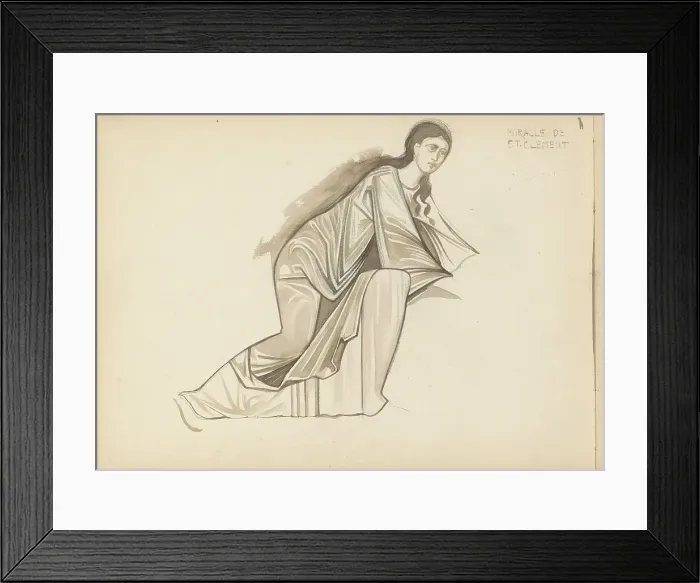 Framed Print : Miracle de St. Clement, 1869-1925. Creator: Antoon Derkinderen Framed Print : Miracle de St. Clement, 1869-1925. Creator: Antoon Derkinderen