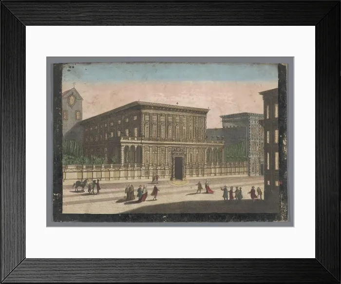 Framed Print : View of the Palazzo Doria-Tursi in Genoa, 1700-1799. Creator: Unknown Framed Print : View of the Palazzo Doria-Tursi in Genoa, 1700-1799. Creator: Unknown