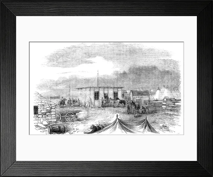 Framed Print : Army Stores (Mr. B. D. Stuart's), Fourth Division, Cathcart's Hill, before Sebastopol, 1856. Creator: Unknown Framed Print : Army Stores (Mr. B. D. Stuart's), Fourth Division, Cathcart's Hill, before Sebastopol, 1856. Creator: Unknown