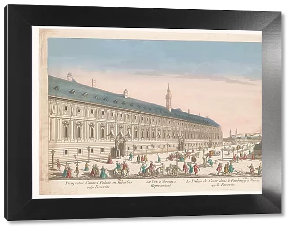 View of an imperial palace in a suburb in Vienna, 1745-1775. Creator: Anon
